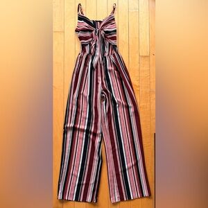 EUC striped jumpsuit